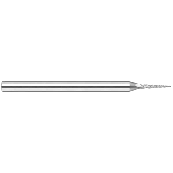 Miniature End Mill - Tapered - Ball, 0.0600", Included Angle: 12 Degrees
